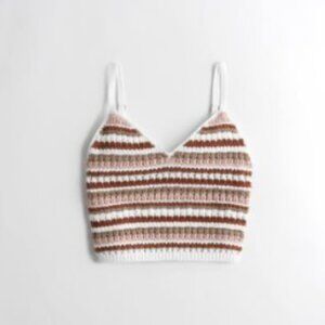 Hollister Crochet Striped tank top